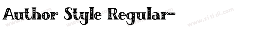 Author Style Regular字体转换